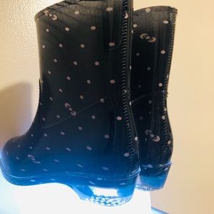 Pink Polka dots rubber sole rain ☔️ boots 🥾